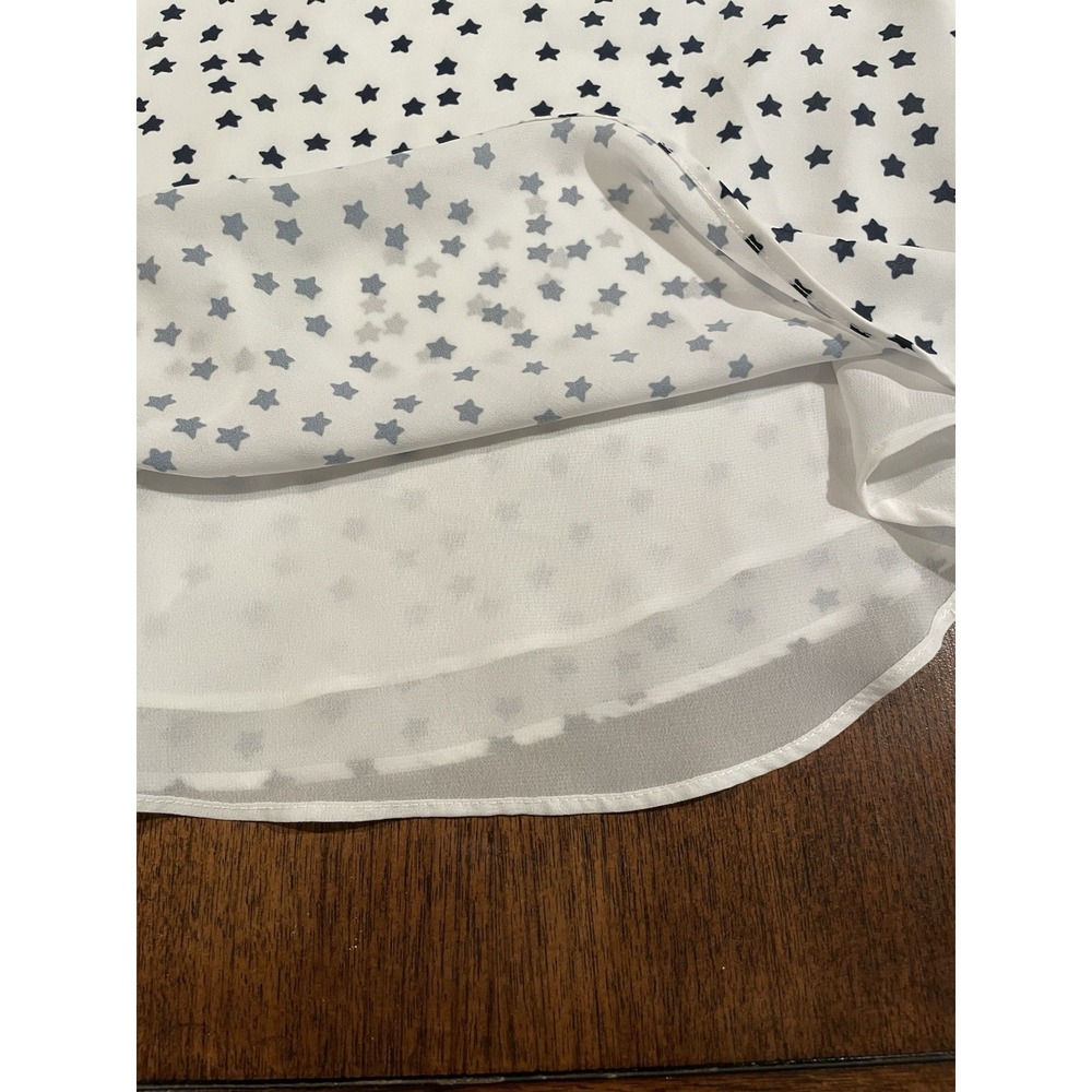 Peace and pearls Women's Size‎ S camisole Blue White Star Print Coastal Beach - Picture 4 of 9